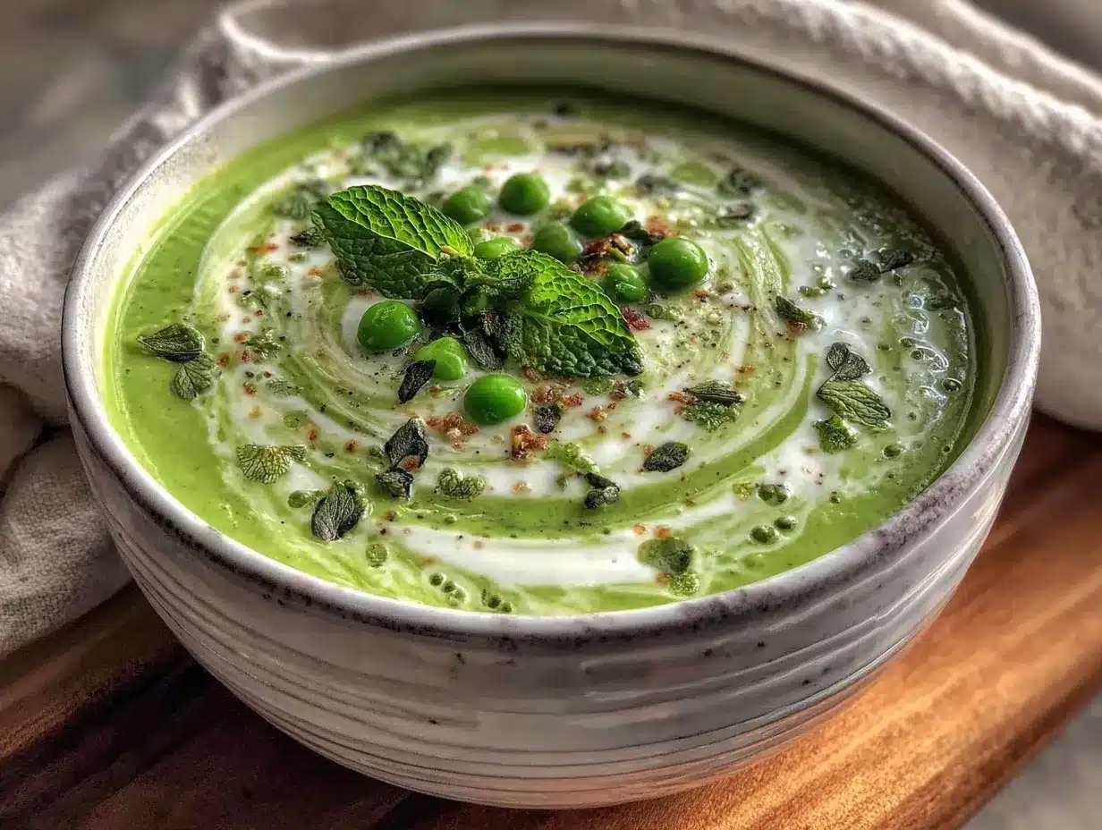 creamy spring pea soup preparation steps