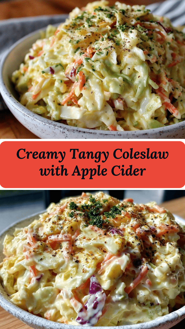 creamy tangy coleslaw with apple cider vinegar recipe
