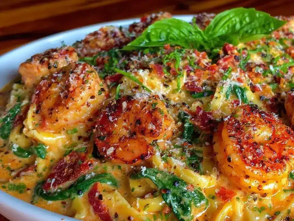 Creamy Tuscan Shrimp Pasta - featured image