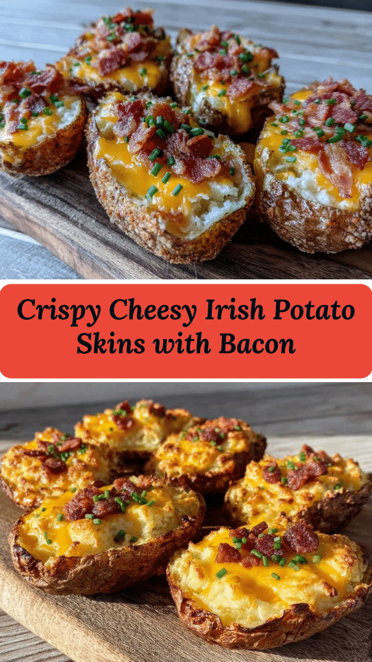crispy cheesy irish potato skins with bacon bits recipe
