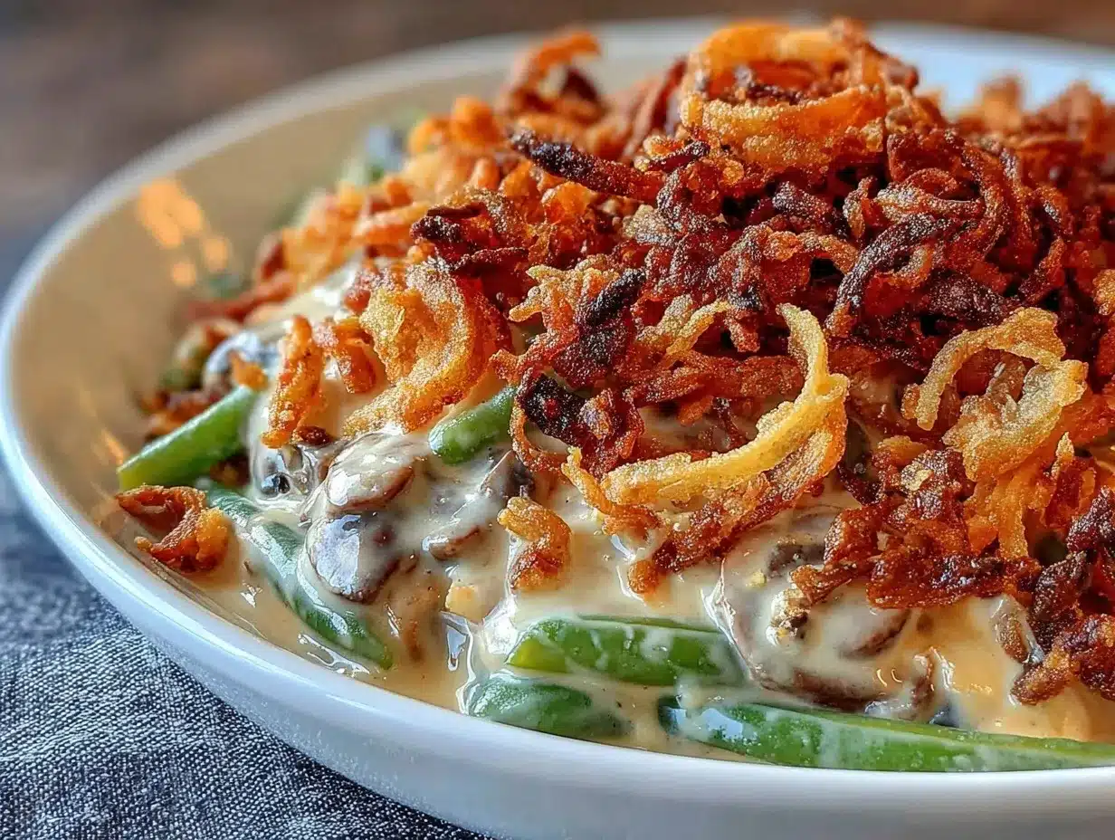 crispy classic green bean casserole preparation steps
