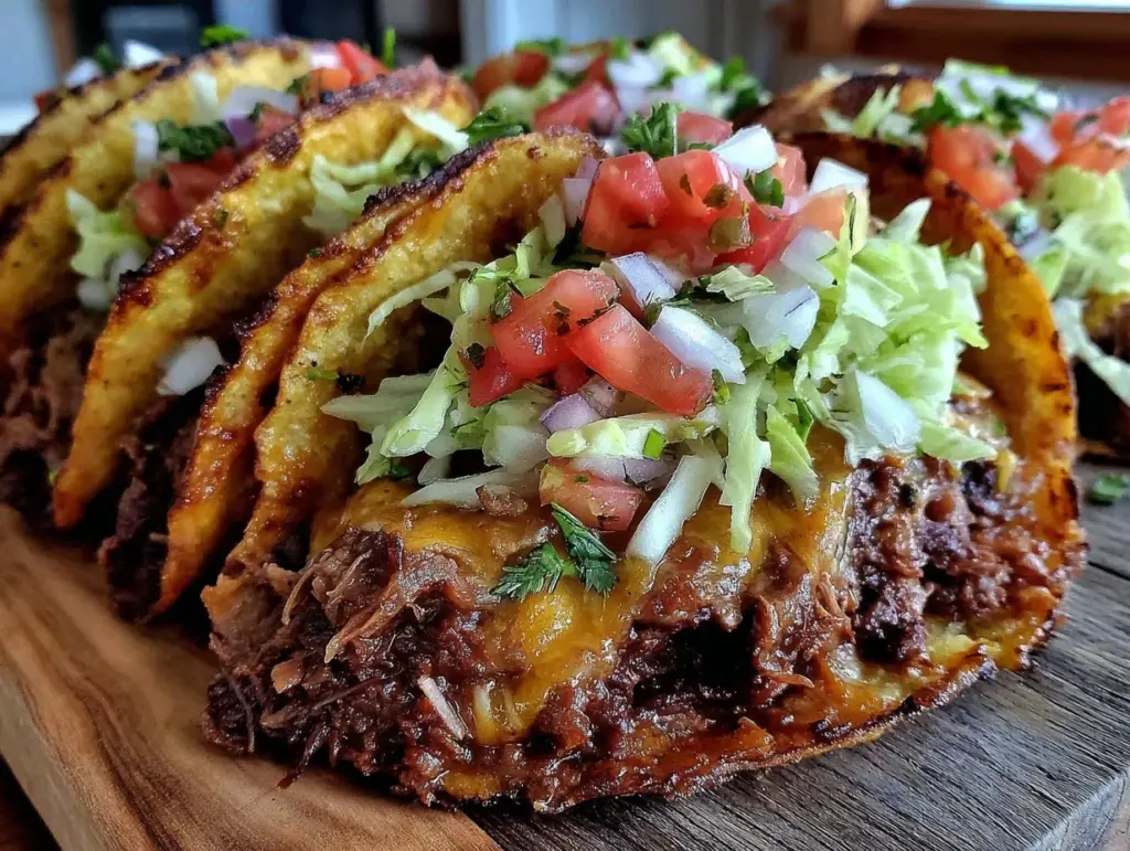 crispy ground beef tacos - featured image