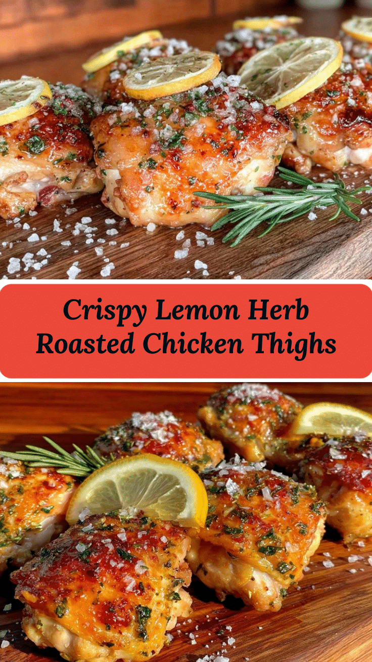 crispy lemon herb roasted chicken thighs recipe