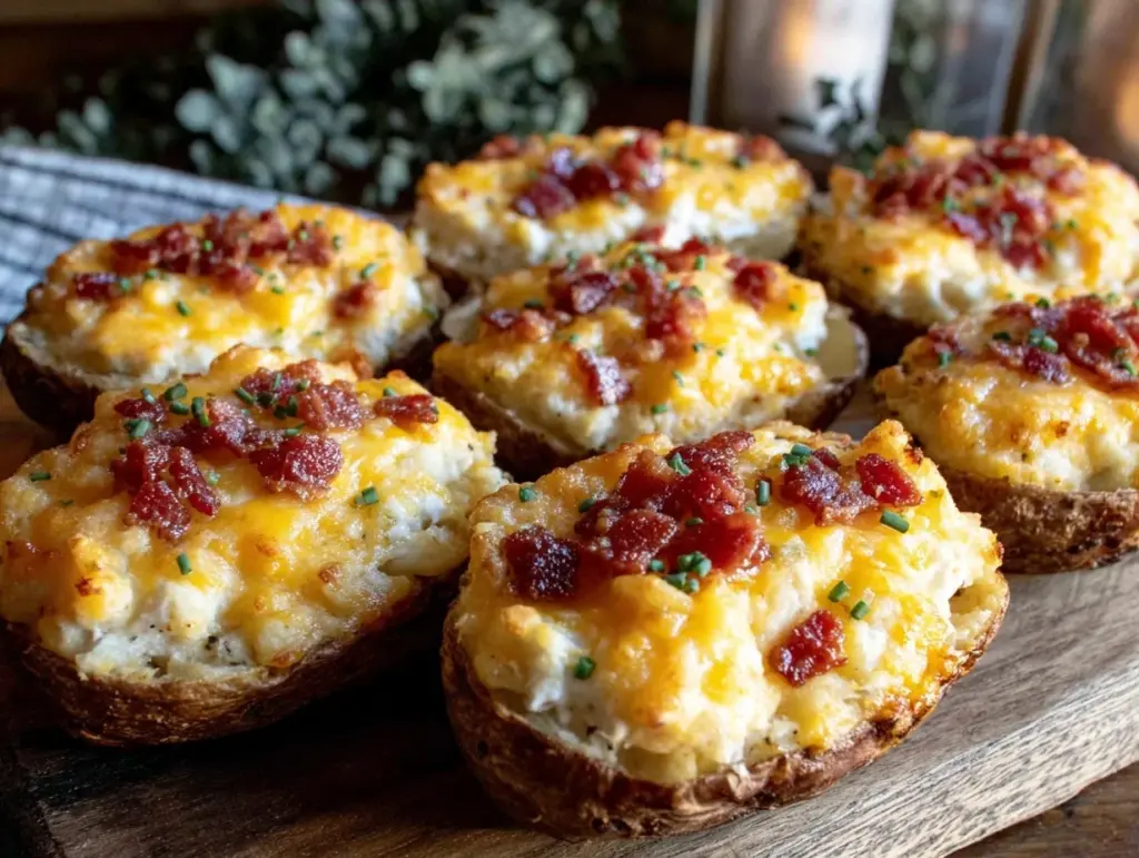 crispy loaded twice-baked potatoes - featured image