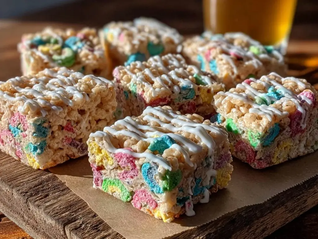 Crispy Lucky Charms Rice Krispie Treats - featured image