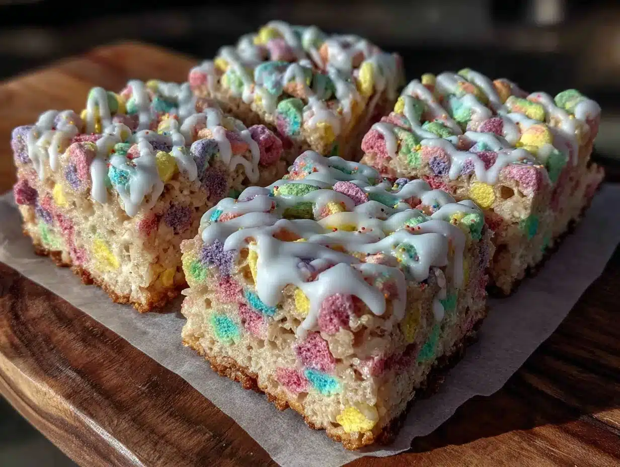 Crispy Lucky Charms Rice Krispie Treats preparation steps