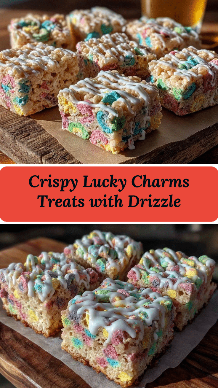 Crispy Lucky Charms Rice Krispie Treats recipe