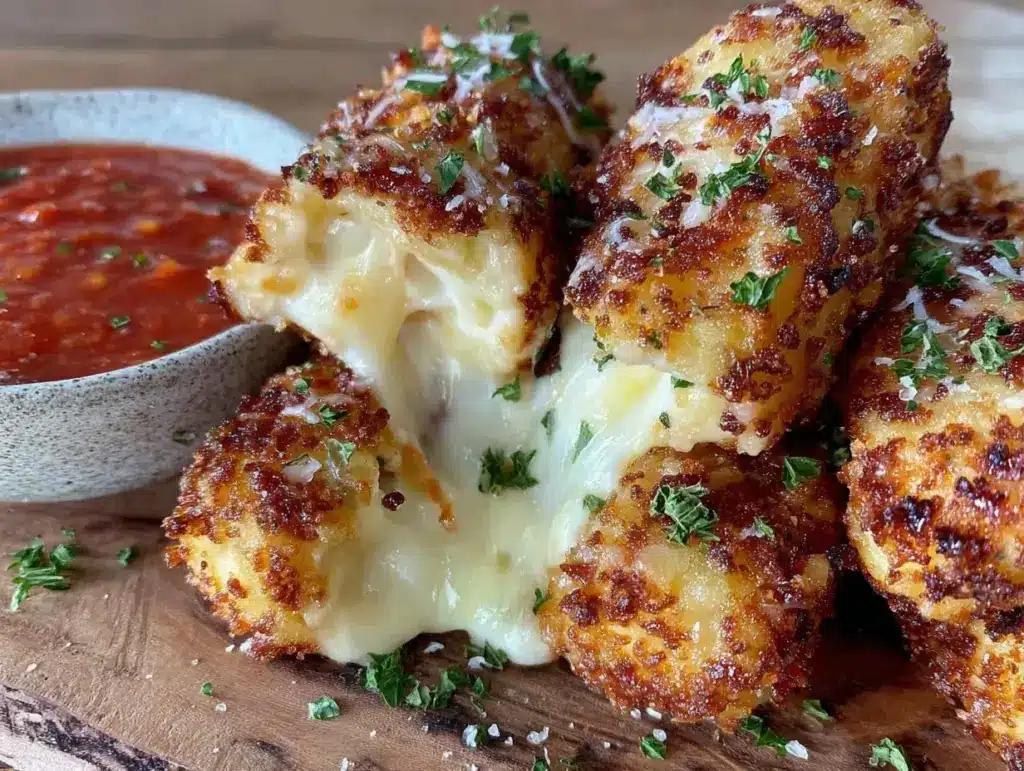 crispy mozzarella sticks - featured image
