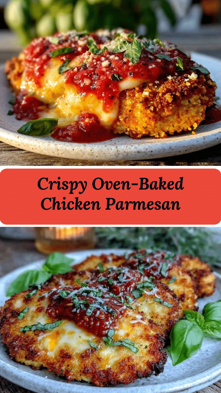 crispy oven-baked chicken parmesan recipe