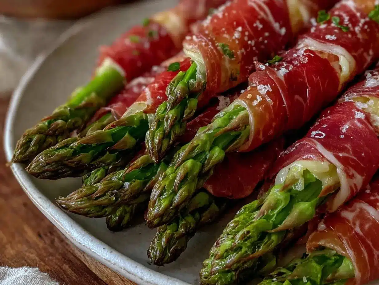 crispy prosciutto-wrapped asparagus bundles preparation steps