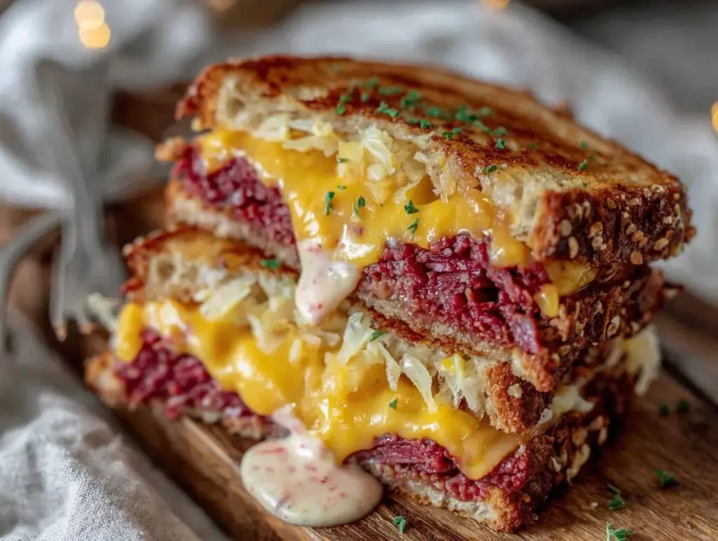 crispy reuben sandwich - featured image