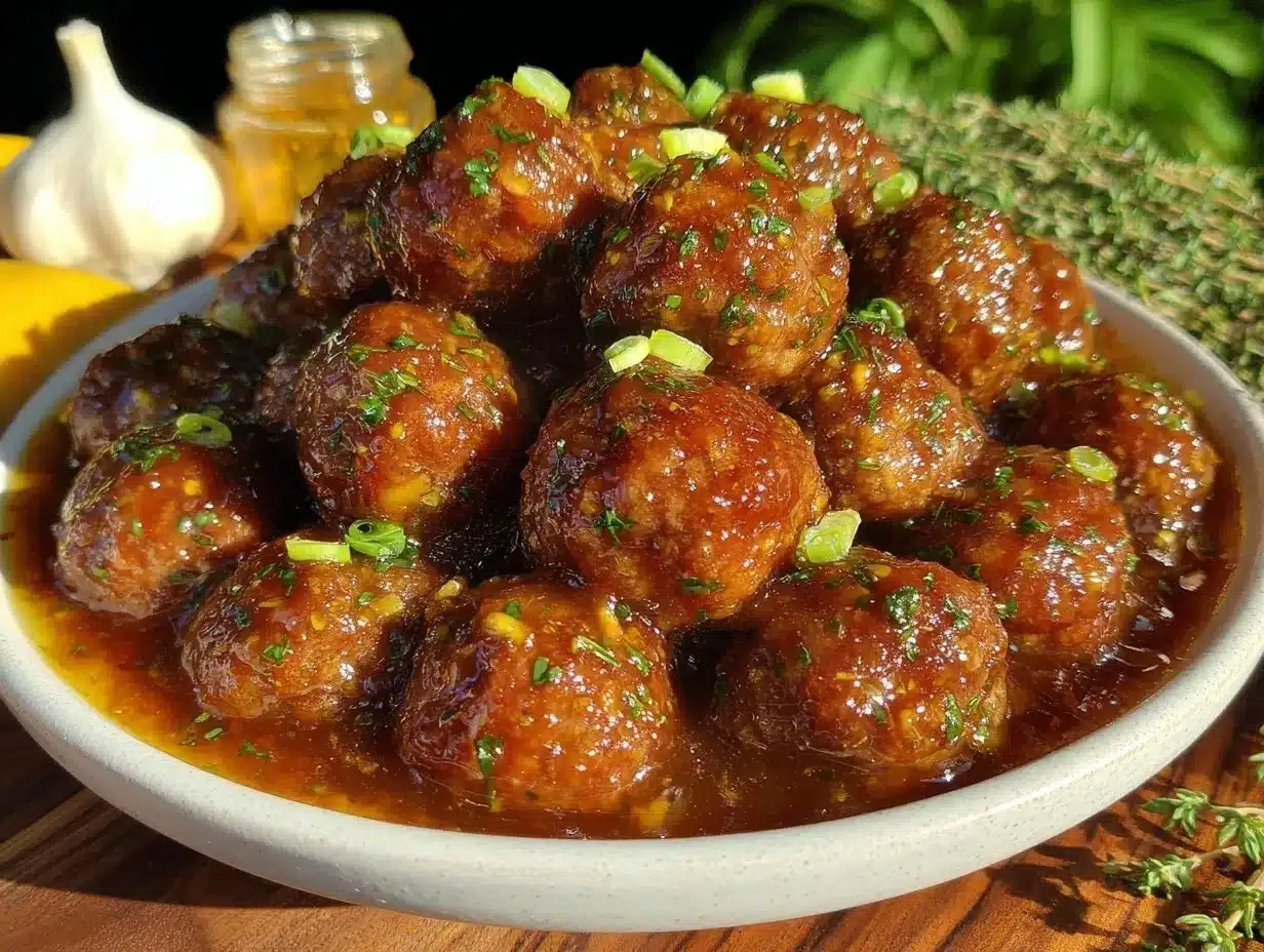 crockpot honey garlic meatballs preparation steps