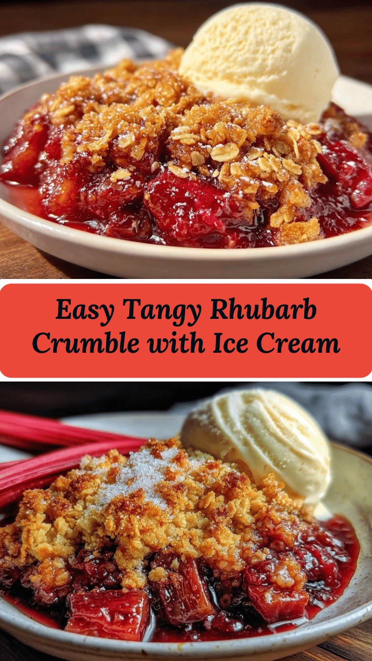 easy tangy rhubarb crumble recipe