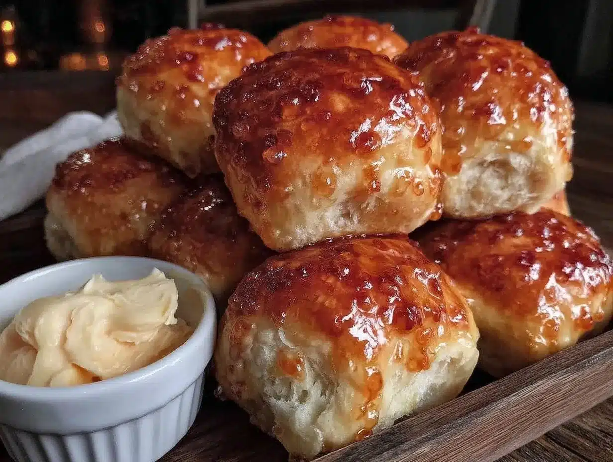 fluffy honey butter dinner rolls preparation steps