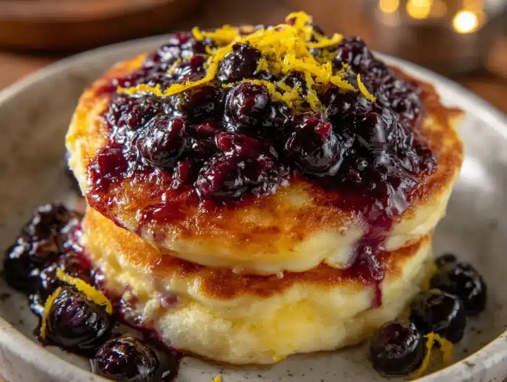 fluffy lemon ricotta pancakes - featured image