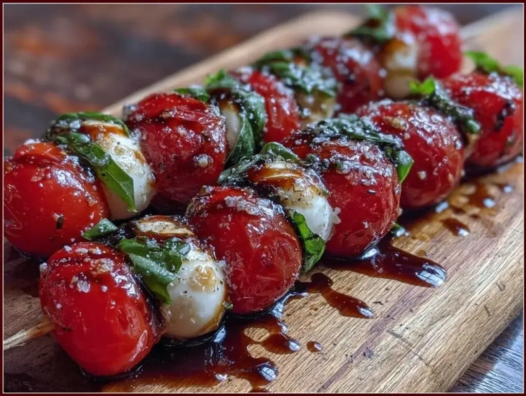 fresh caprese salad skewers - featured image