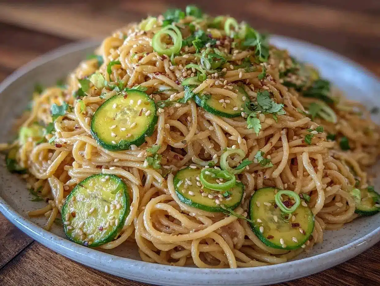 fresh cold sesame noodles preparation steps
