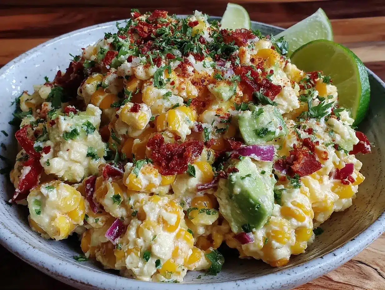 fresh corn and avocado salad preparation steps