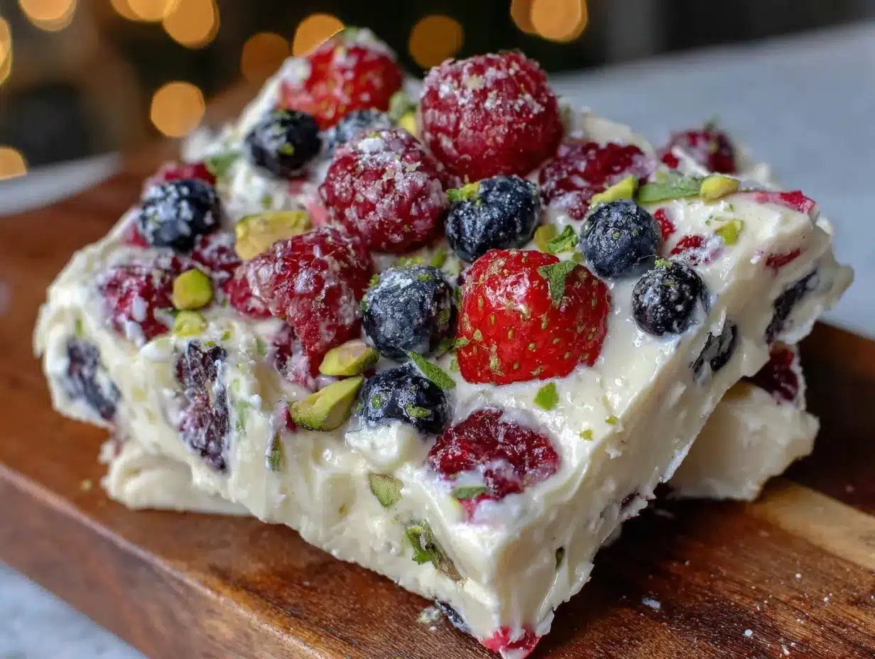 fresh frozen yogurt bark preparation steps