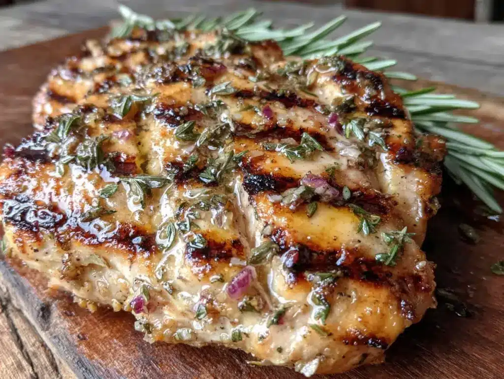 fresh grilled lemon herb chicken breast recipe - featured image
