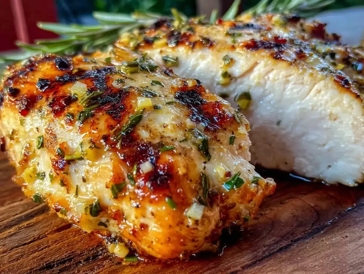 fresh grilled lemon herb chicken breast recipe preparation steps