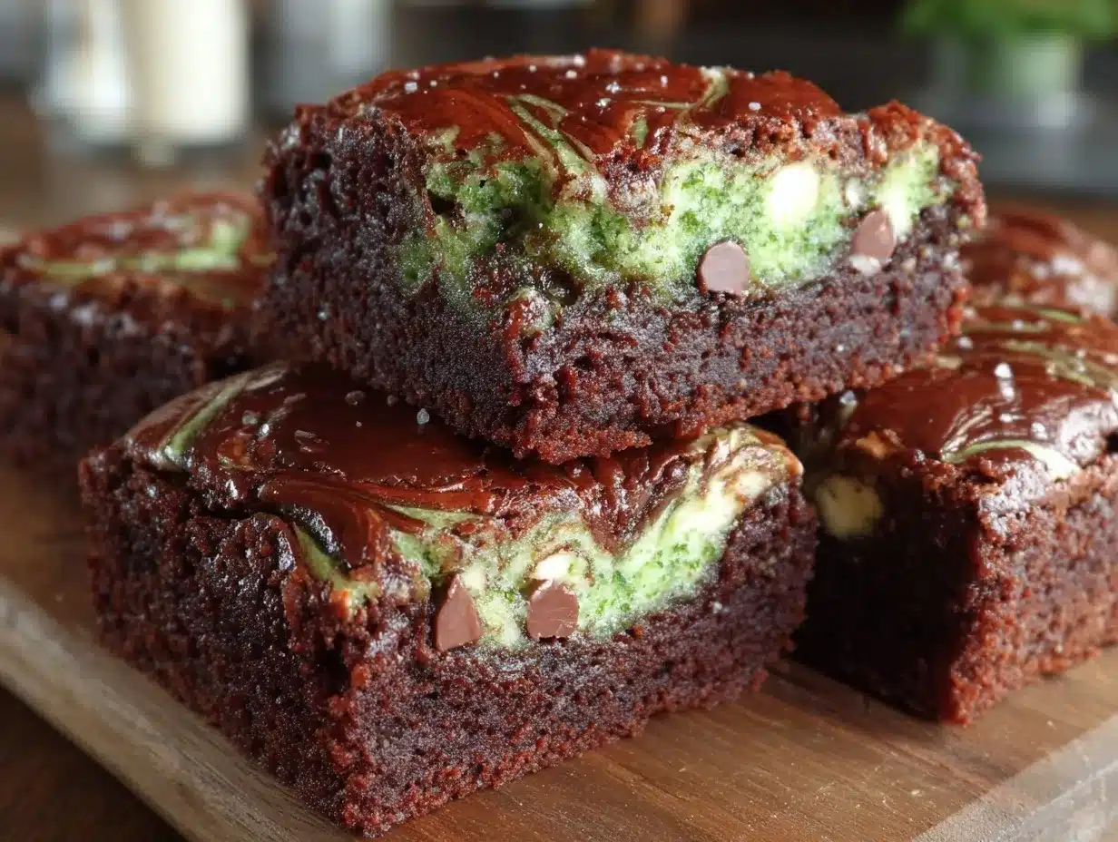 fudgy mint chocolate chip brownies preparation steps