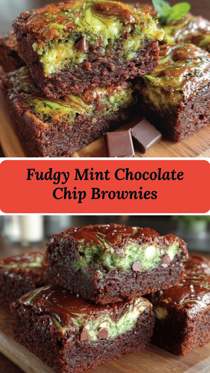 fudgy mint chocolate chip brownies recipe