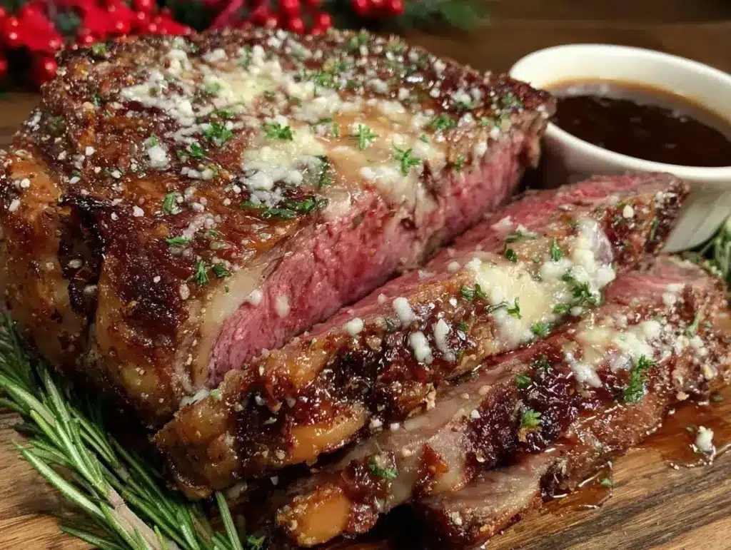 garlic butter prime rib - featured image