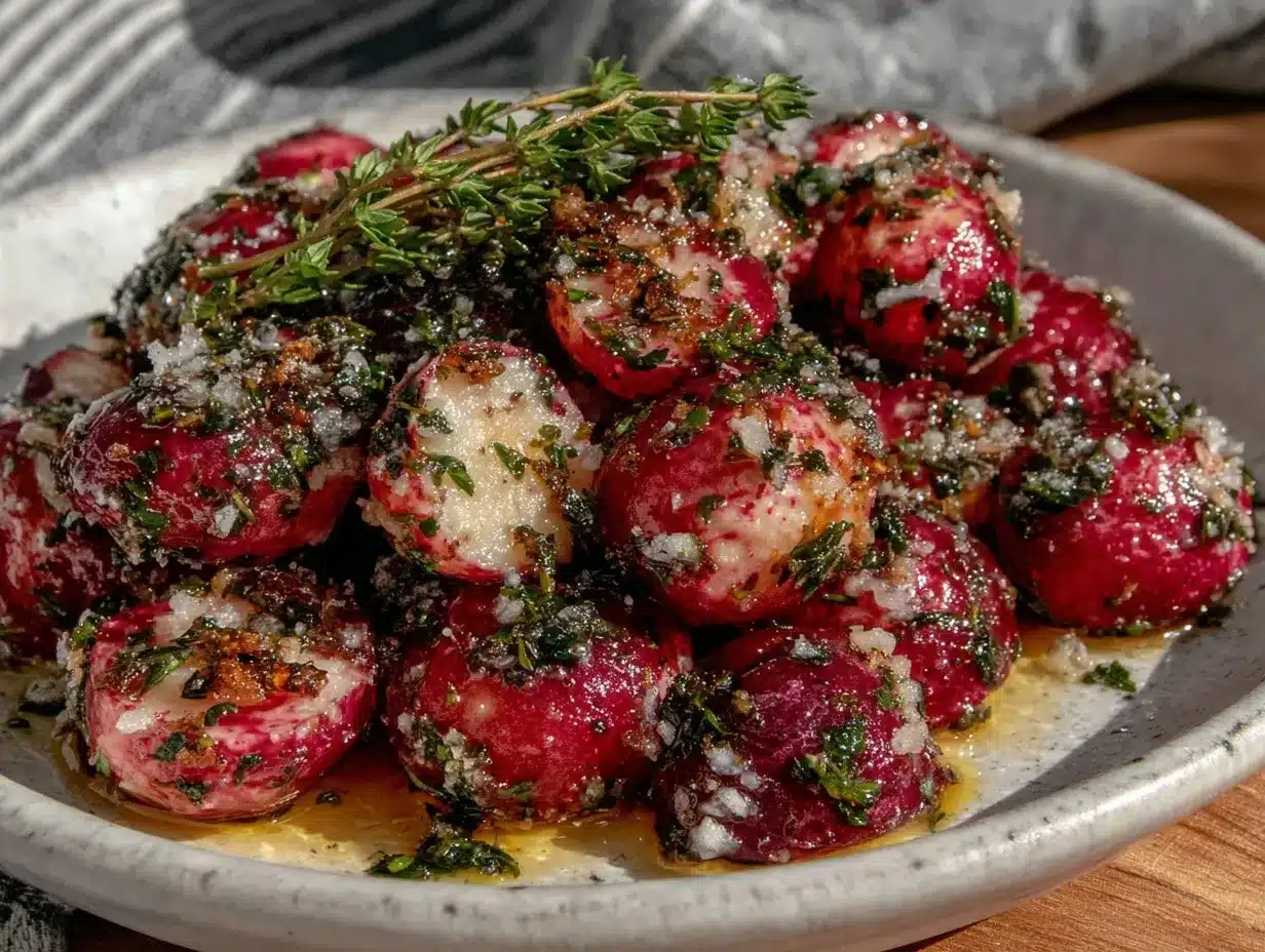 garlic butter radishes preparation steps