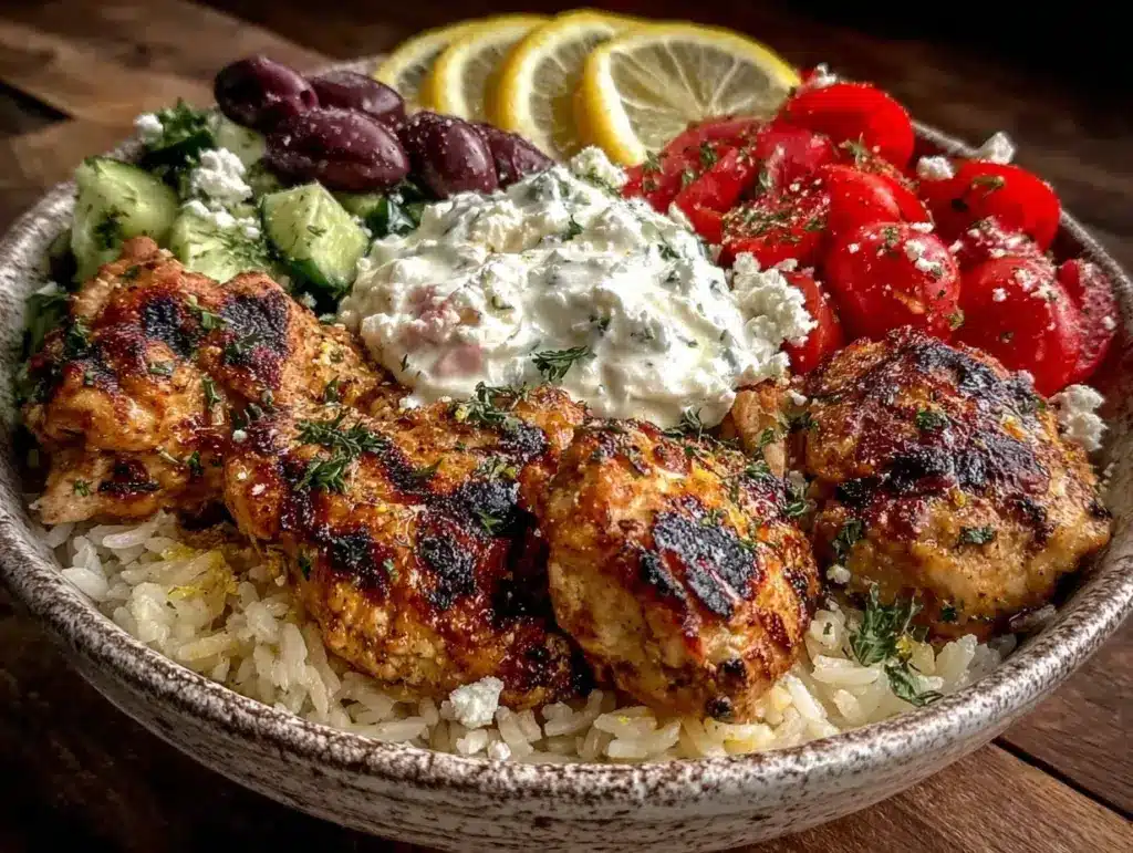 Greek chicken bowls - featured image