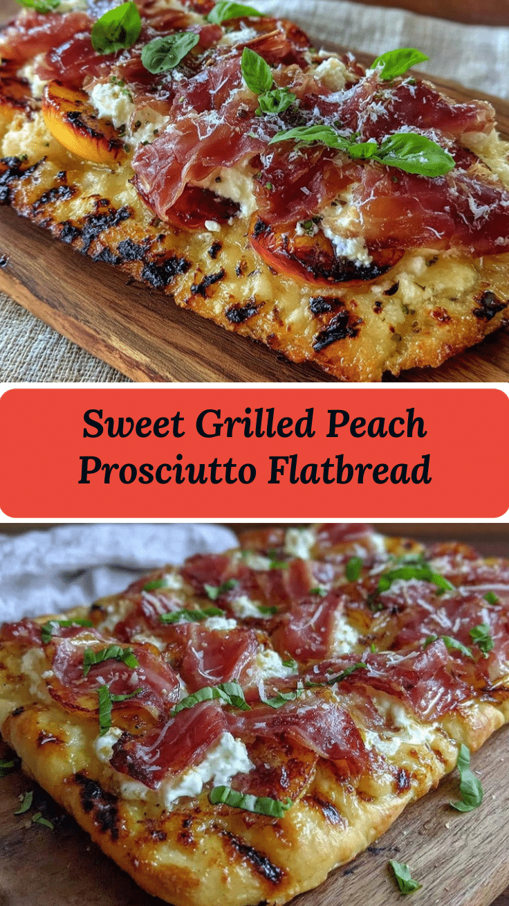 grilled peach and prosciutto flatbread recipe