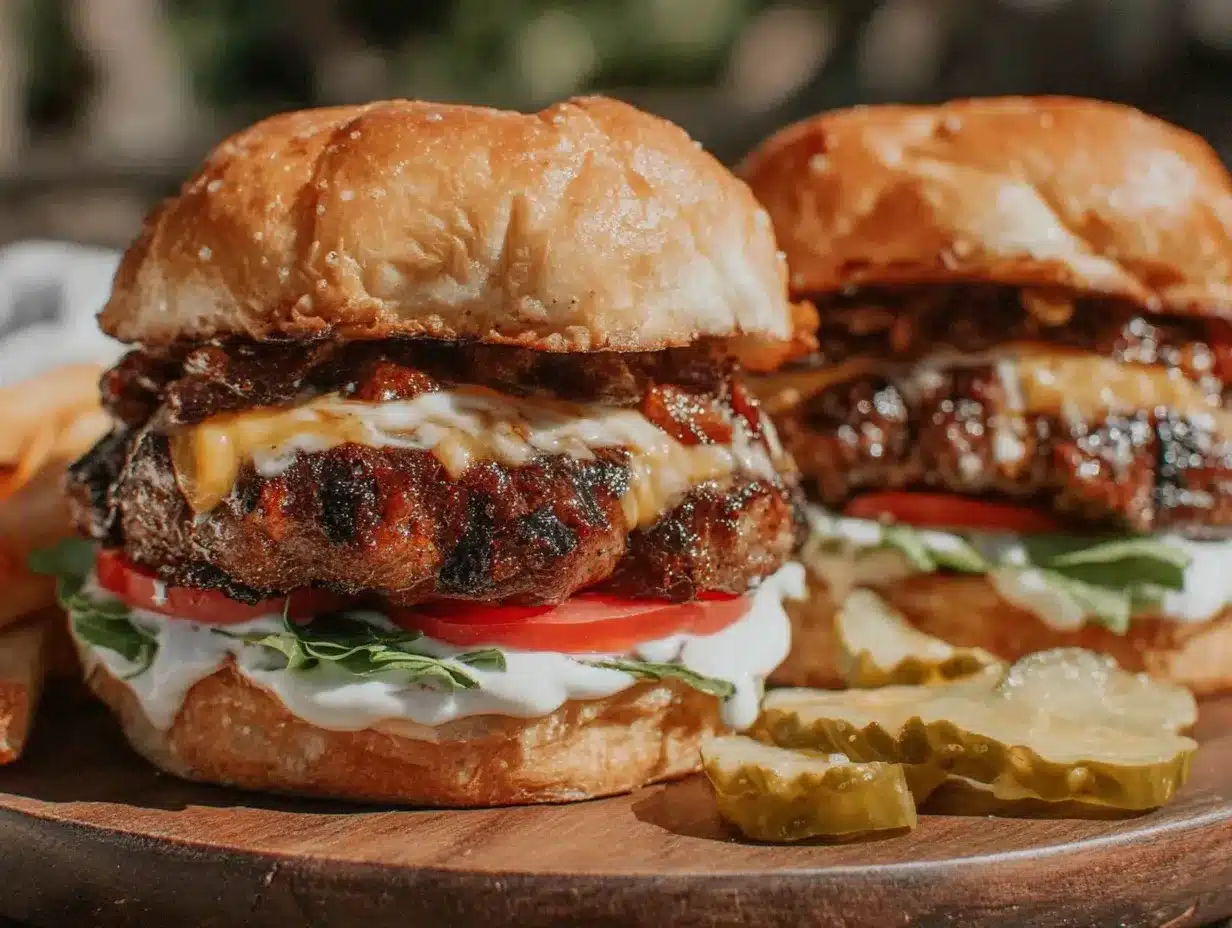 juicy grilled burgers recipe preparation steps