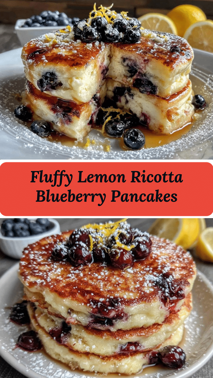 lemon ricotta blueberry pancakes recipe