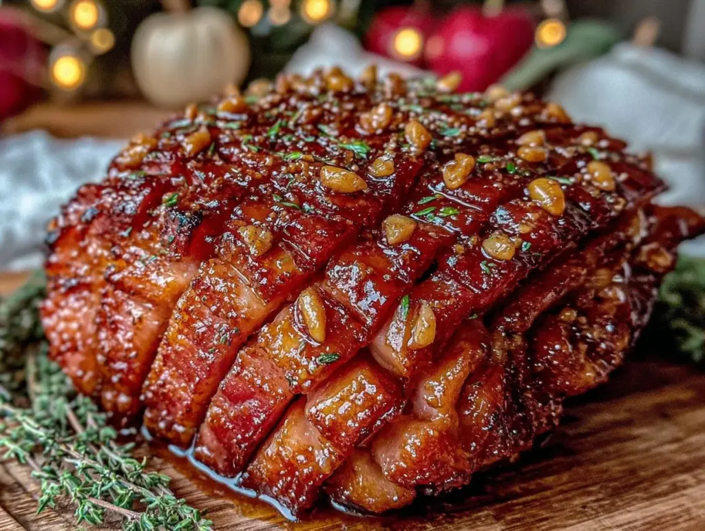 maple Dijon glazed ham - featured image