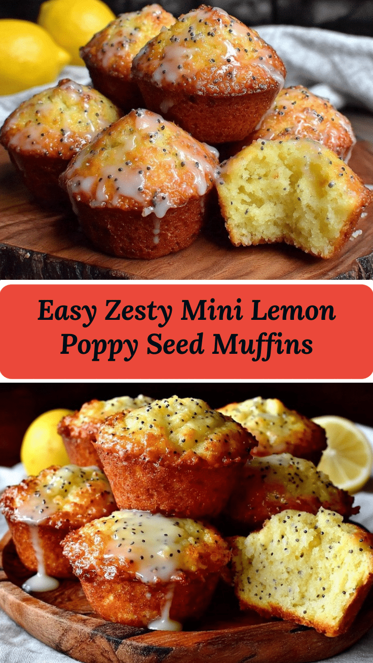mini lemon poppy seed muffins recipe