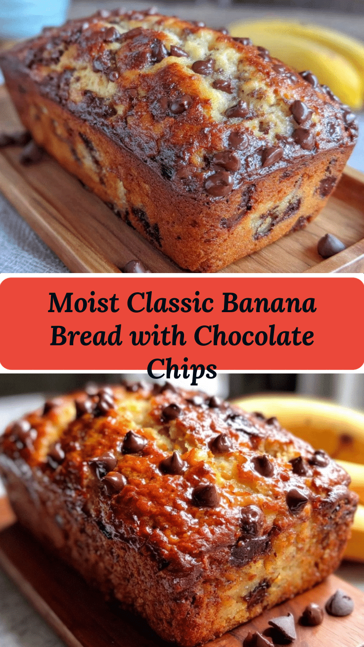 moist classic banana bread with chocolate chips recipe