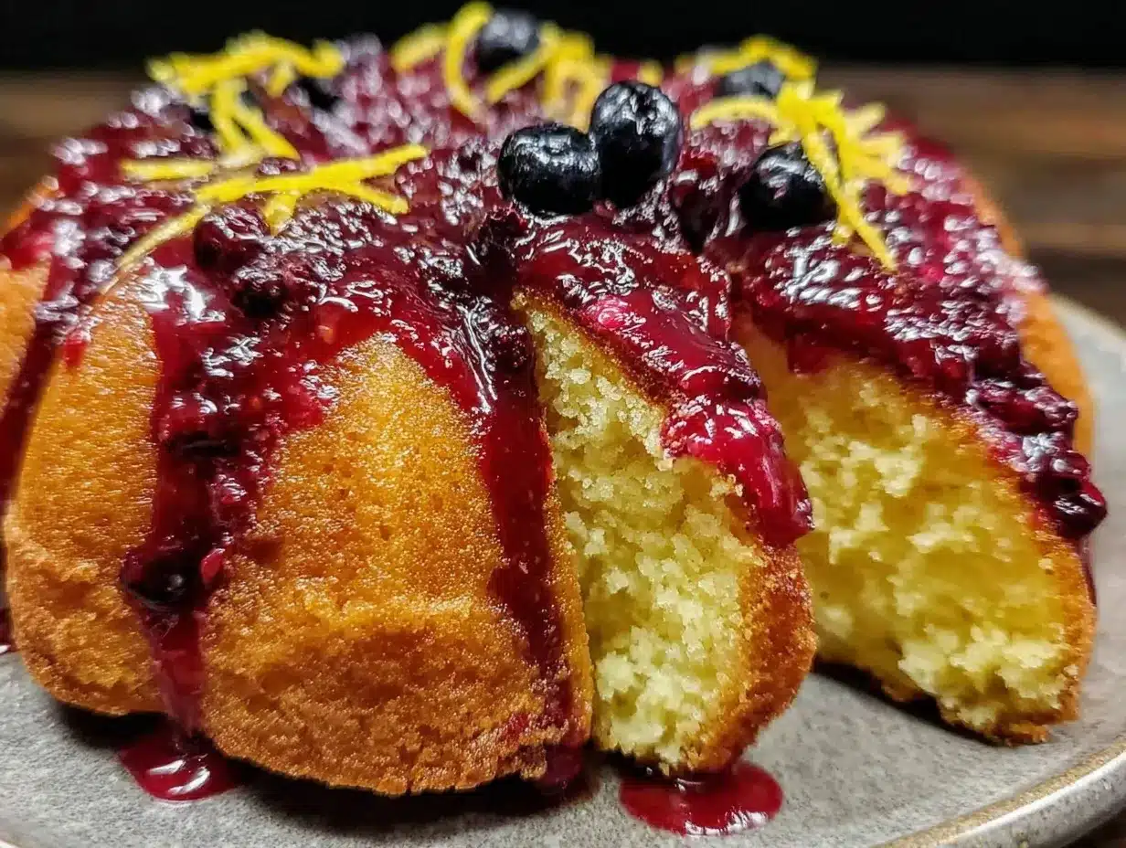 moist lemon blueberry bundt cake preparation steps