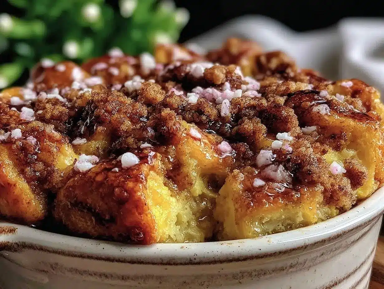 overnight French toast casserole preparation steps