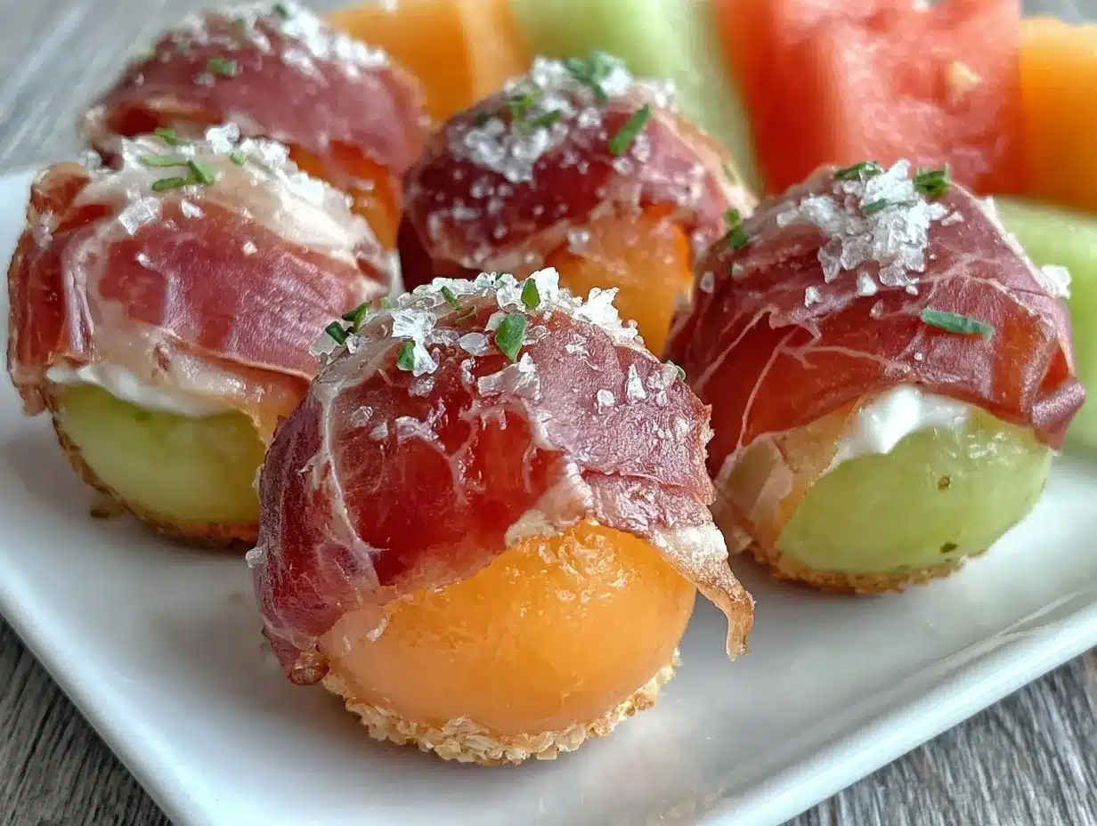 prosciutto-wrapped melon balls preparation steps