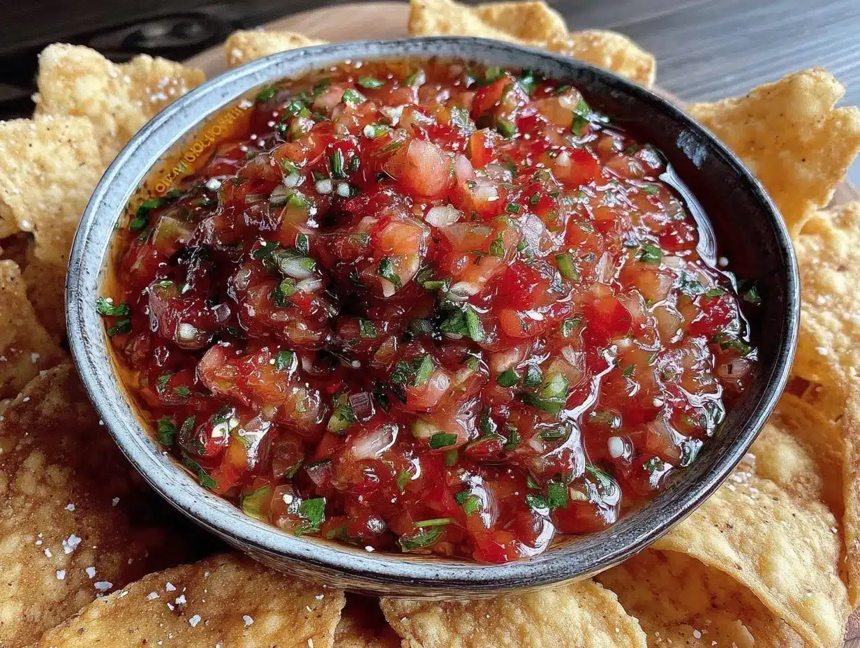 restaurant-style salsa and crispy chips recipe preparation steps