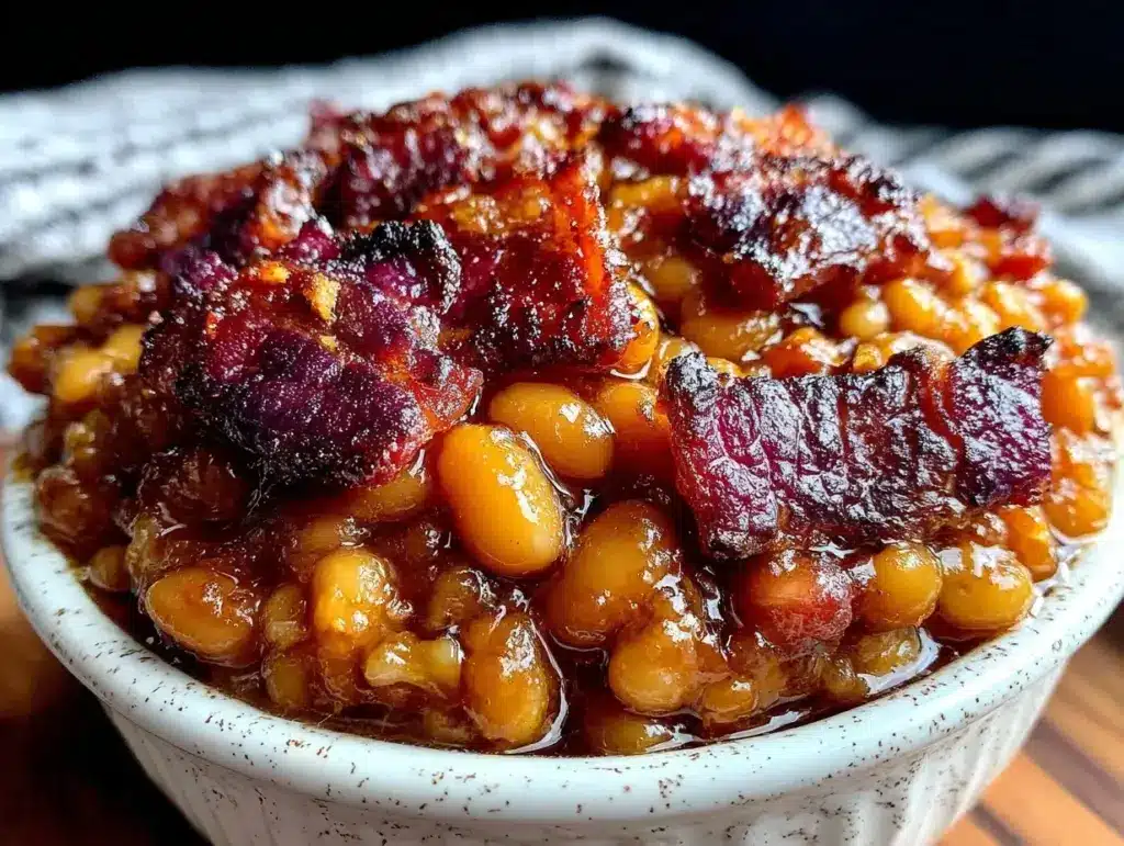 savory baked beans - featured image