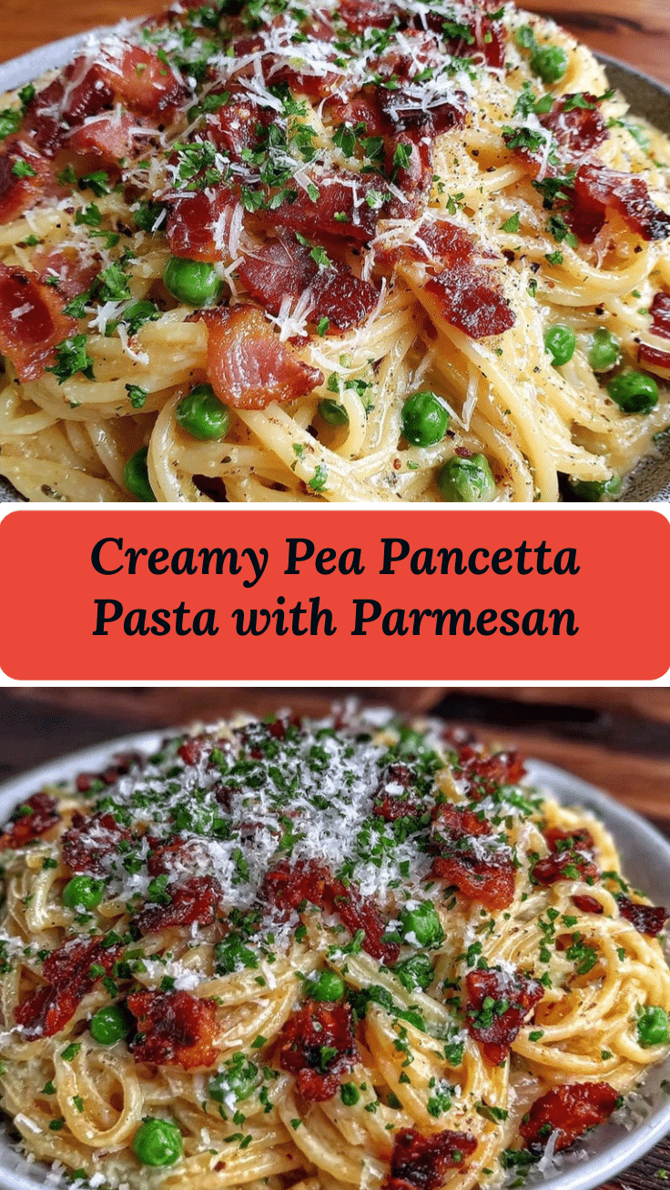 savory pea and pancetta pasta recipe