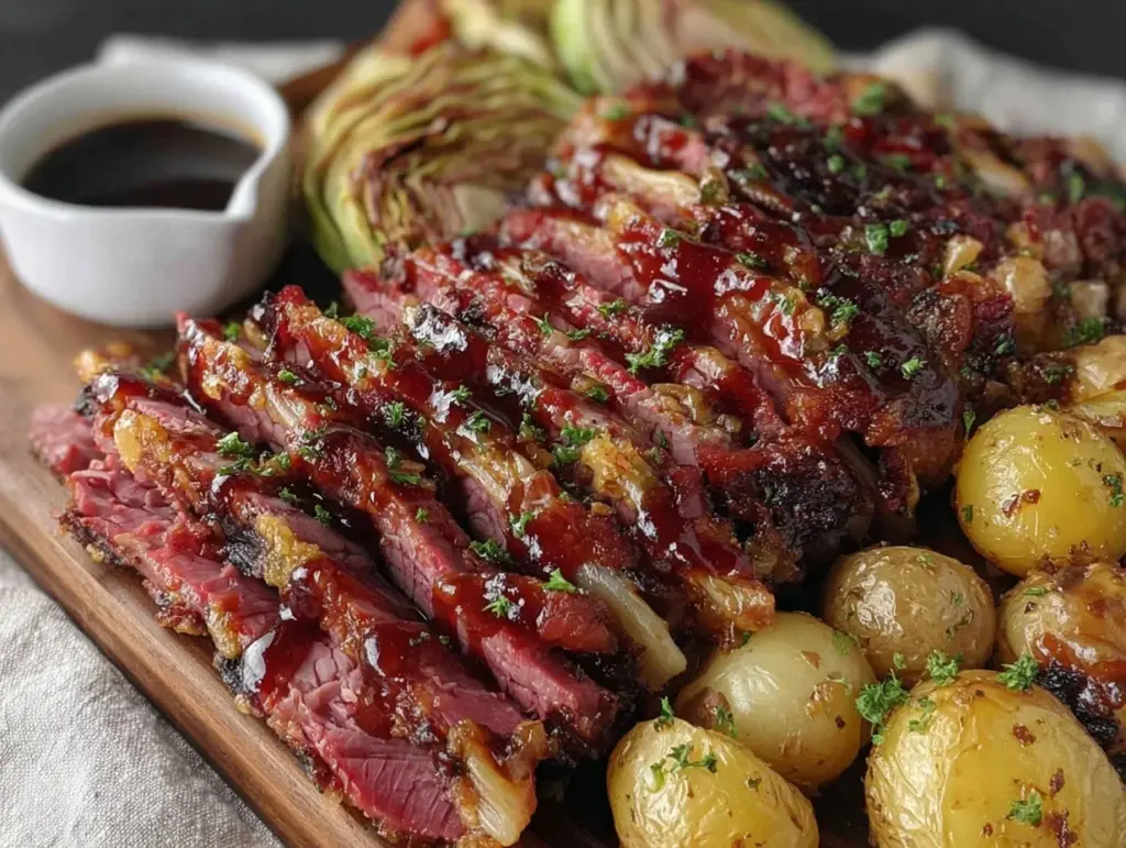 slow cooker corned beef - featured image