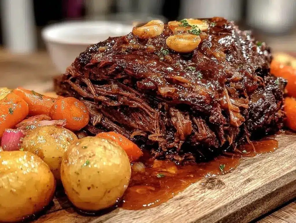slow cooker mississippi pot roast - featured image