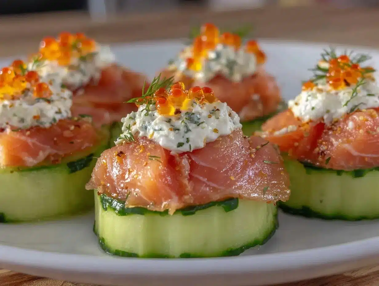smoked salmon cucumber bites preparation steps