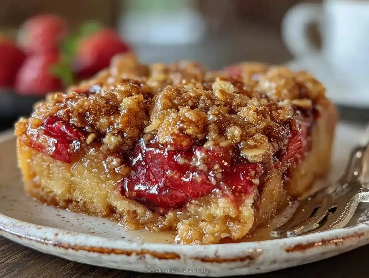 strawberry rhubarb crisp preparation steps