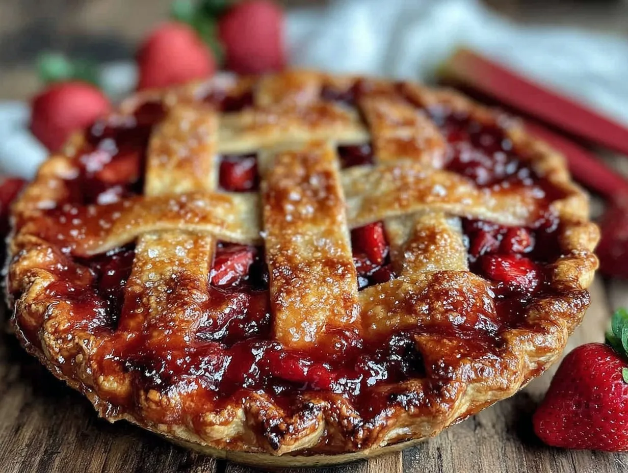 strawberry rhubarb pie preparation steps