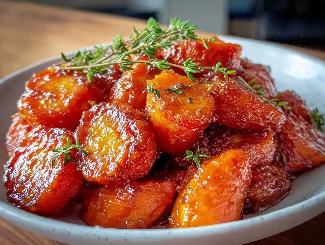 sweet brown sugar glazed carrots preparation steps