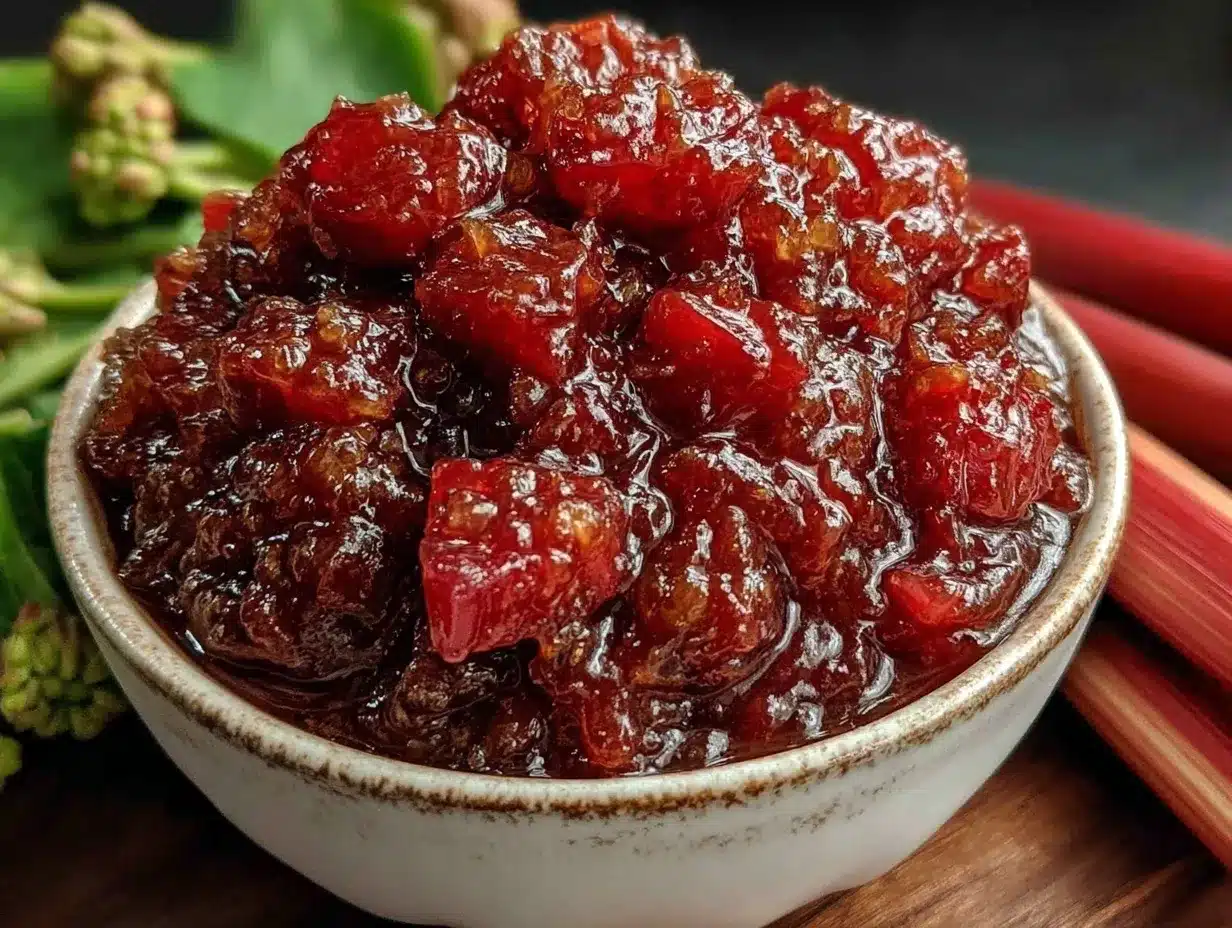 tangy rhubarb sauce recipe preparation steps