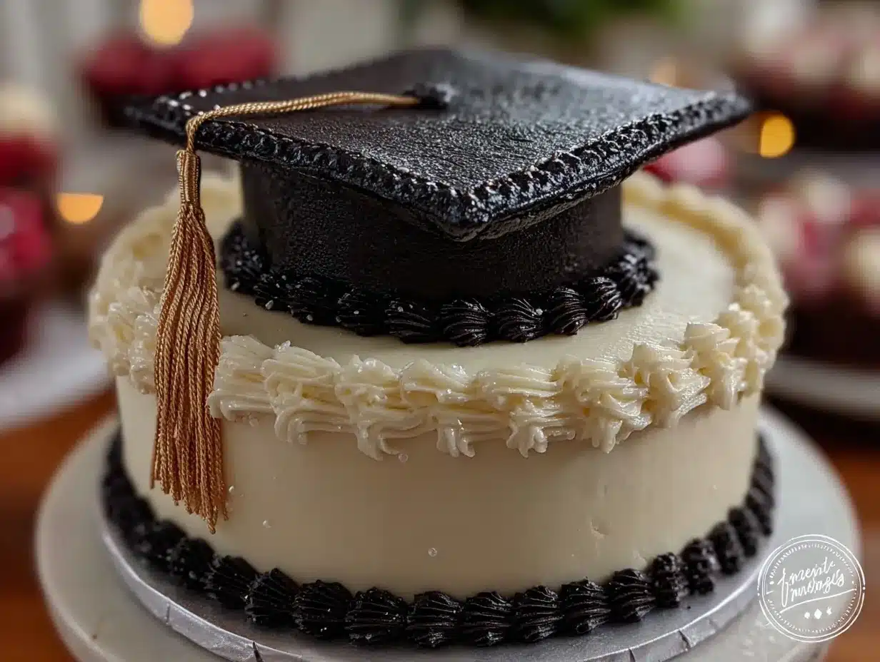 two-tier graduation cap cake recipe preparation steps